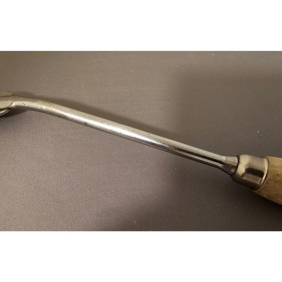 Vintage Ekco Chrome 2-Prong Serving Fork w/Wood Handle - 12-1/2” Length - USA - Picture 3 of 9